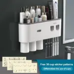 Magnetic Toothbrush Holder with Dispenser