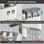 Magnetic Toothbrush Holder with Dispenser