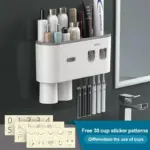 Magnetic Toothbrush Holder with Dispenser