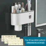 Magnetic Toothbrush Holder with Dispenser
