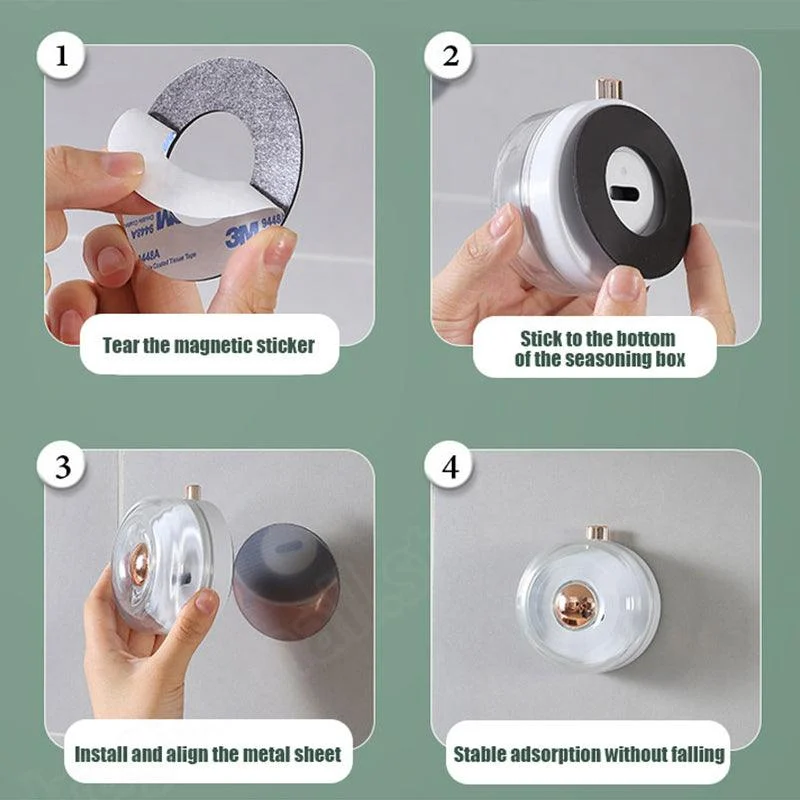 Magnetic Wall-mounted Seasoning Jar -  - #tag1#