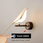 Magpie Bird Modern LED wall lamp tag1