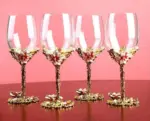 Maharaja Hand Blown Wine Goblets Decanter