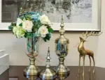Mahogany_Metal_Glass_Vase_-_-4328222 Mahogany Metal Glass Vase
