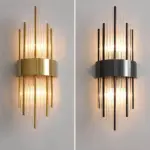 MajestatischeLicht Wandleuchte mit Kristallverzierung Warmes Weiss 2 xlumina