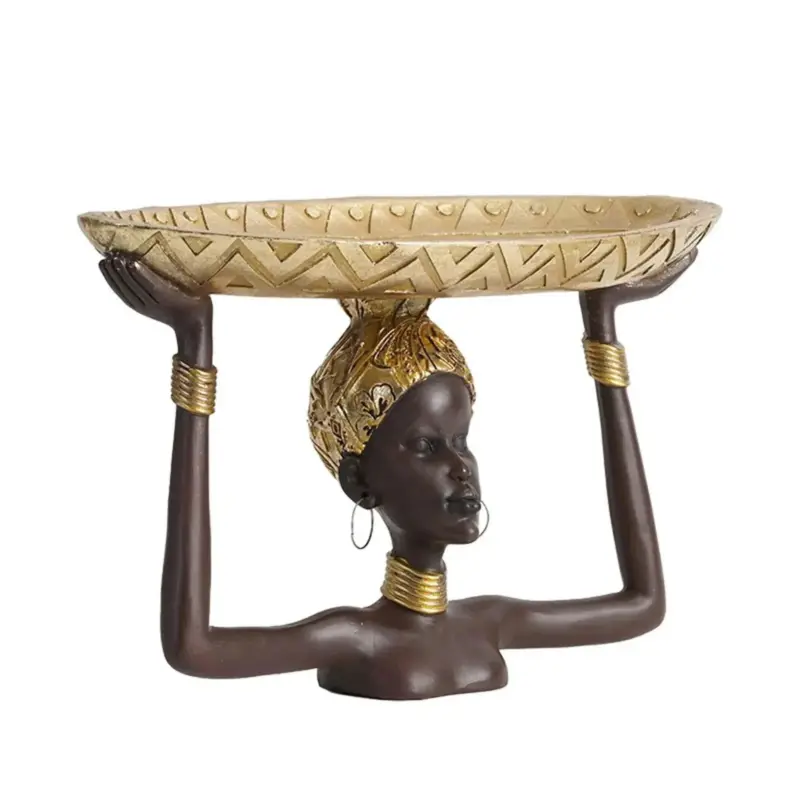 Mala African Statue Tray