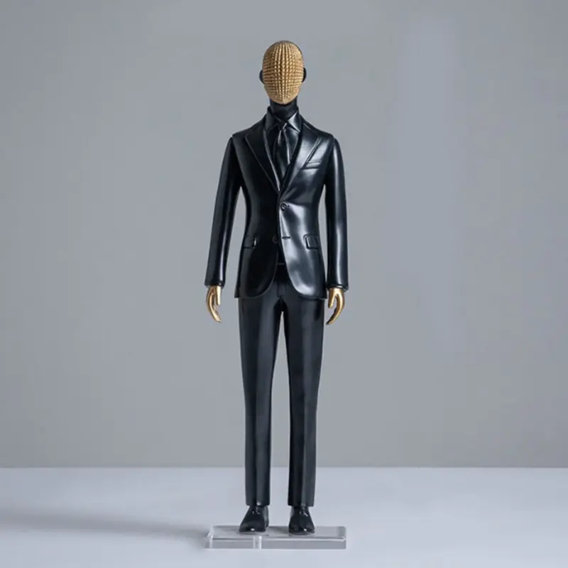 Male Model In Suit Hand Carfted Statue