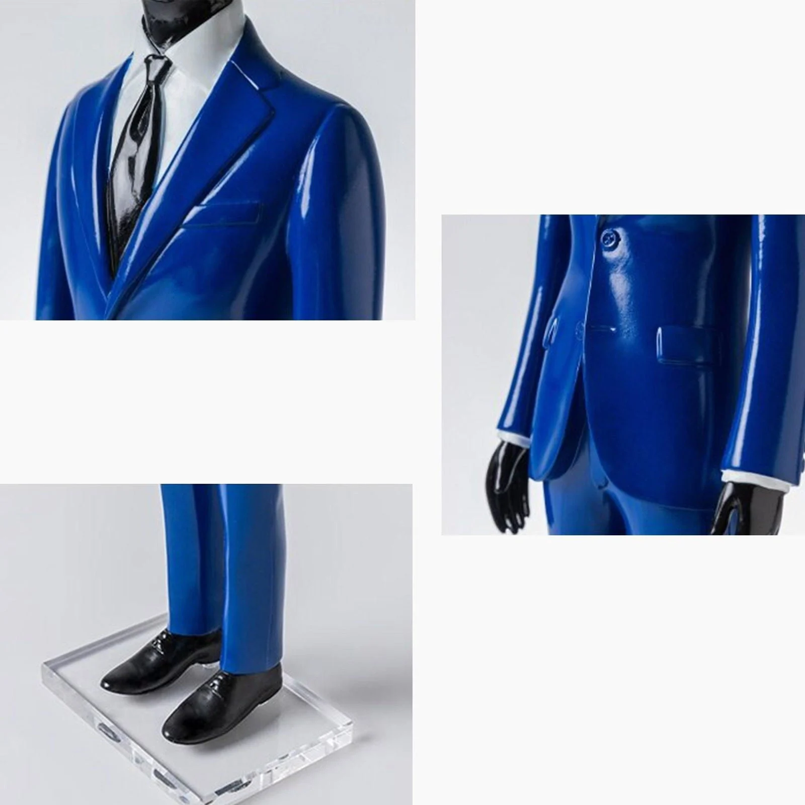 Male Model In Suit Hand-Carfted Statue -