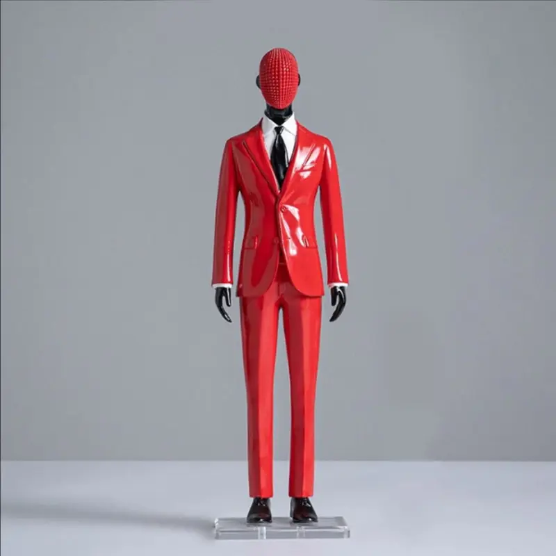 Male Model In Suit Hand Carfted Statue