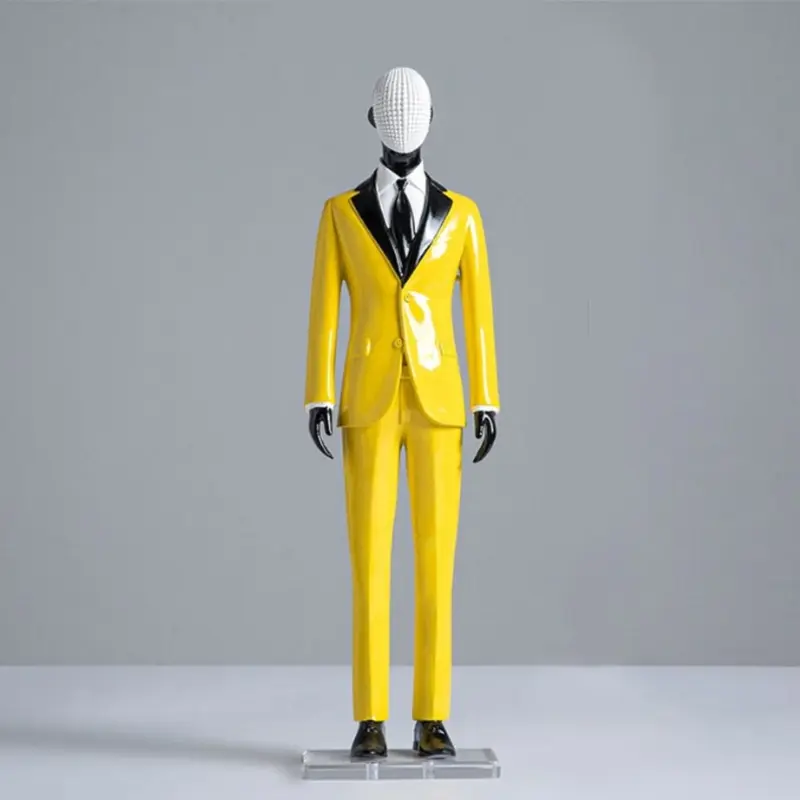 Male Model In Suit Hand Carfted Statue