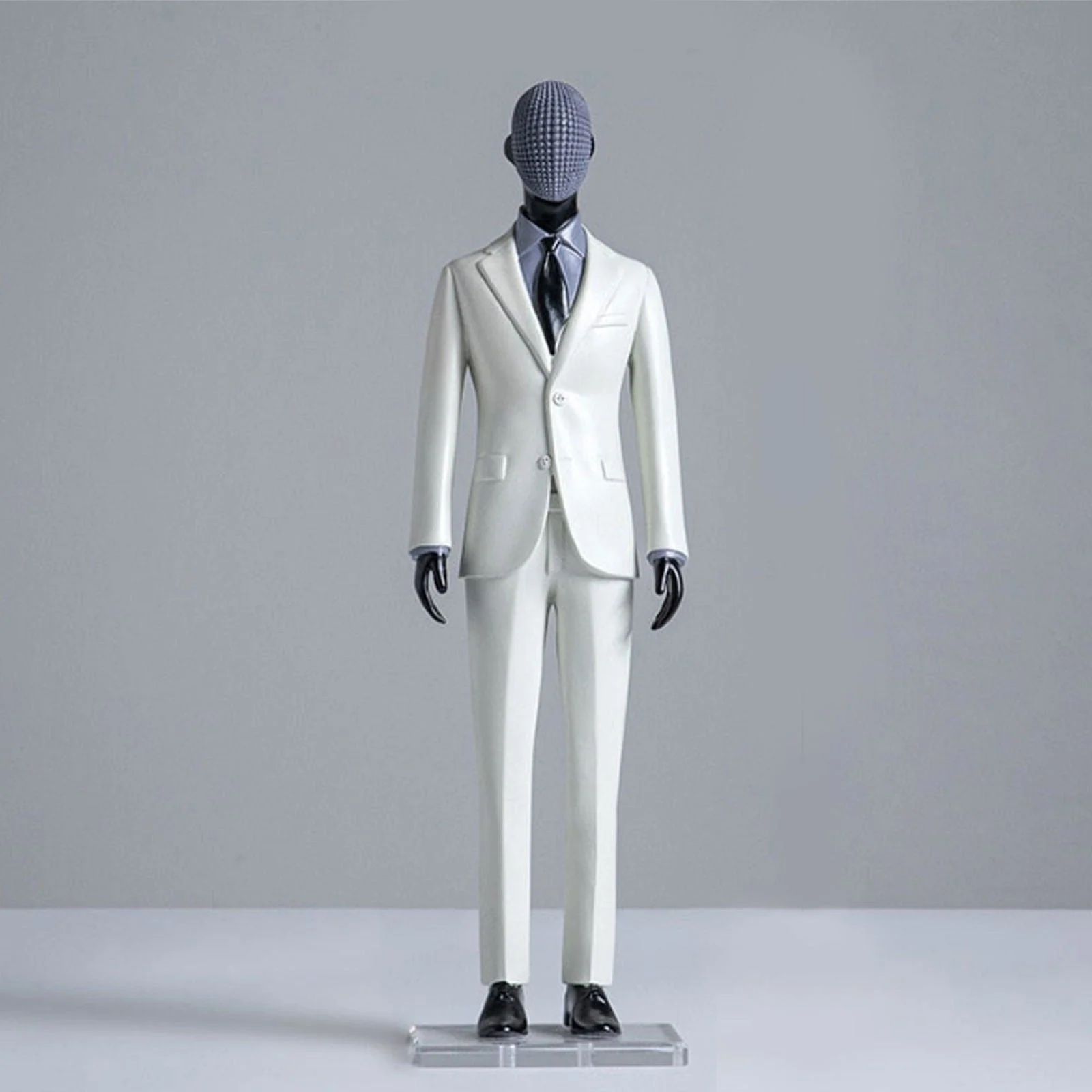 Male Model In Suit Hand-Carfted Statue -