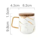 Marble Pattern Coffee Mug With Gold Inlay Decorfaure