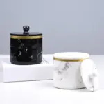Marble Pattern Toothpick Holder Portable Cotton Swab Storage Box Toothpick Dispenser Container With Lid Home Living a042502c fbf1 4d2b bd6f 87807f878d85