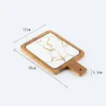 Marble Texture Platter With Gold Inlay Decorfaure