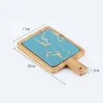Marble Texture Platter With Gold Inlay Decorfaure