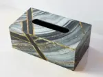 Marble Wooden Tissue Holder Decorfaure