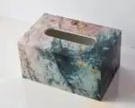 Marble Wooden Tissue Holder Decorfaure