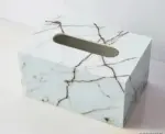 Marble Wooden Tissue Holder Decorfaure