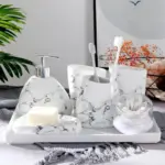 Marble Bliss 7 Piece Bathroom Set