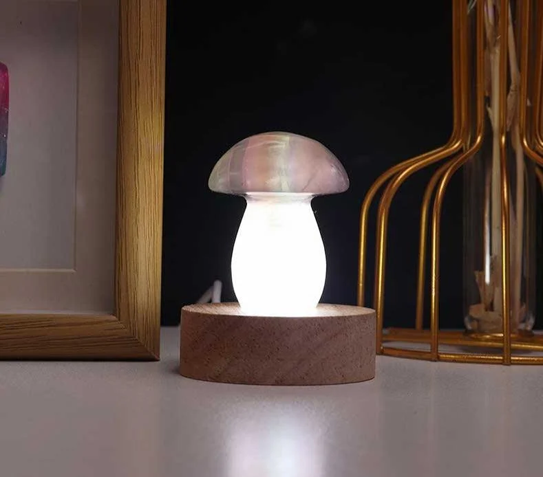 Marble Crystal Mushroom Lamp -