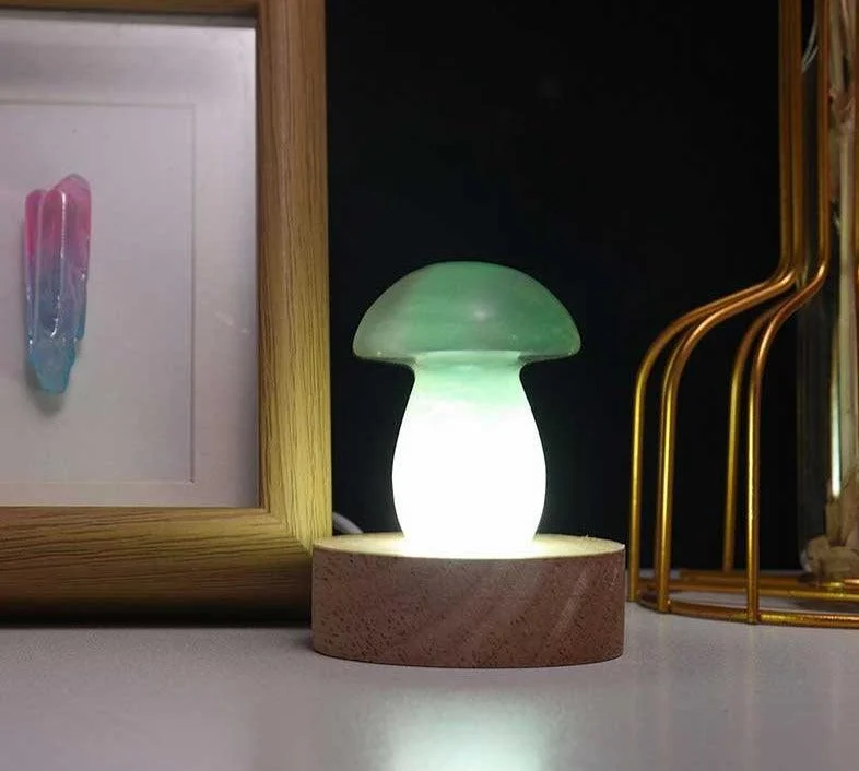 Marble Crystal Mushroom Lamp -