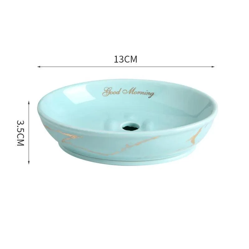Marble Round Soap Rack: Light Luxury Kitchen & Bathroom Organizer -
