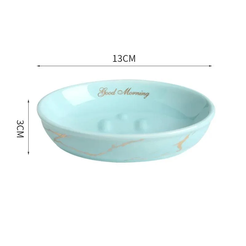 Marble Round Soap Rack: Light Luxury Kitchen & Bathroom Organizer -