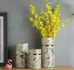 Marble_Texture_Vase_with_Gold_Inlay_-_-4330050 Marble Texture Vase with Gold Inlay