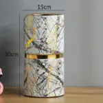Marble_Texture_Vase_with_Gold_Inlay_-_-4330063 Marble Texture Vase with Gold Inlay