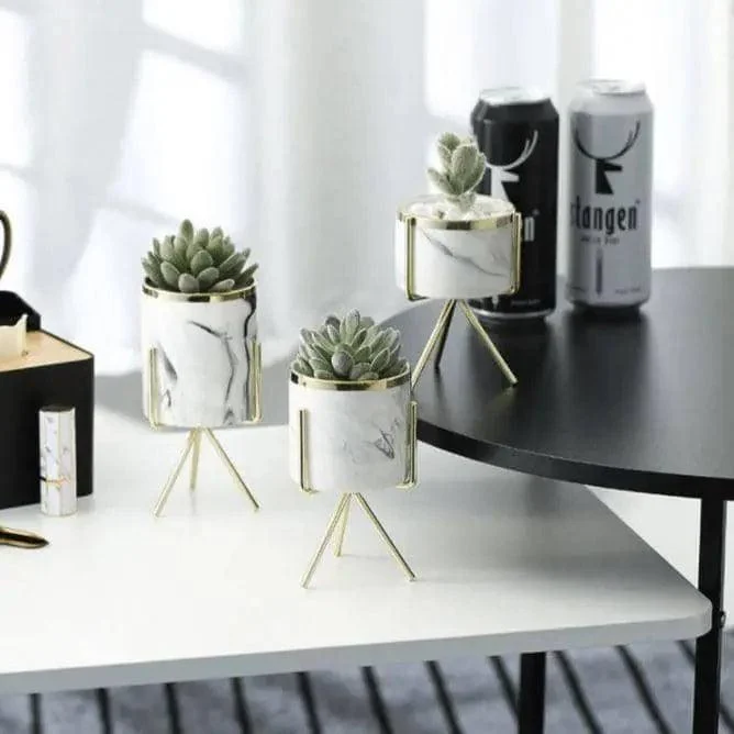 Marbling Flower Pots - Touch of Marble for YourPlant Decor -