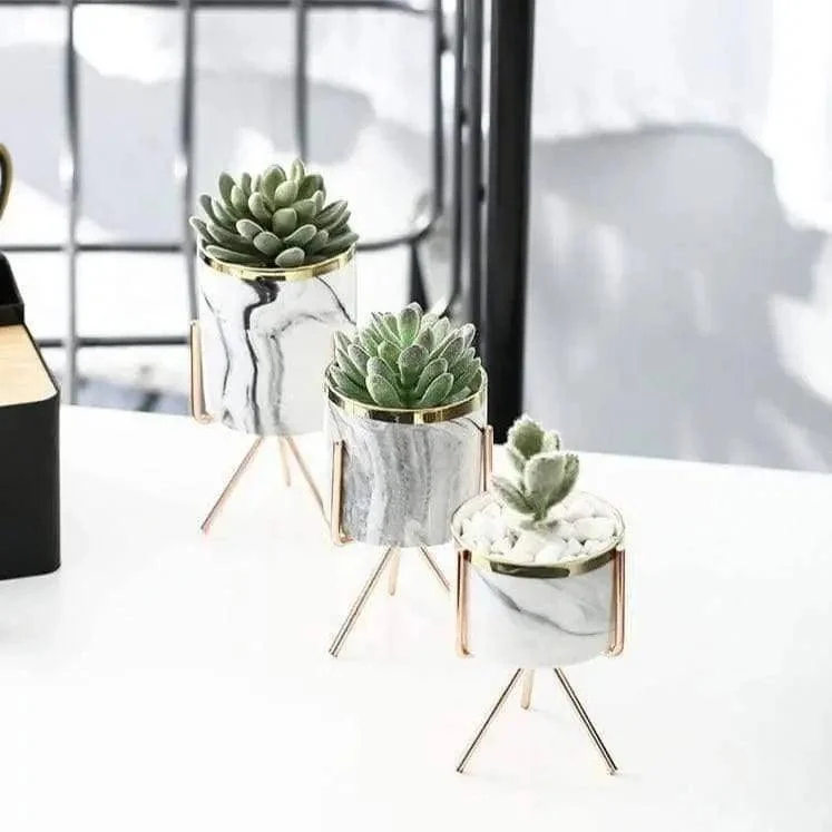 Marbling Flower Pots - Touch of Marble for YourPlant Decor -