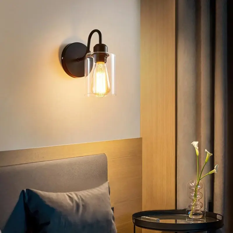 Marit RetroLEDWallLampBlack Homeko2