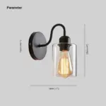Marit RetroLEDWallLampBlack Homeko3