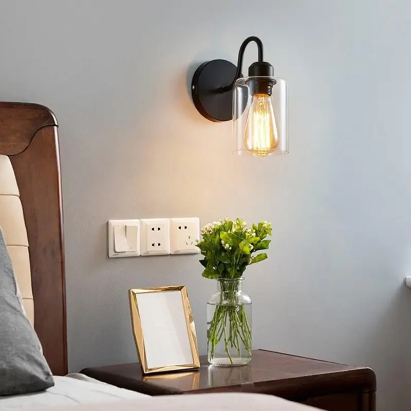 Marit RetroLEDWallLampBlack Homeko4