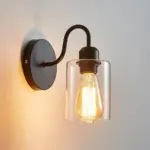 Marit RetroLEDWallLampBlack Homeko5