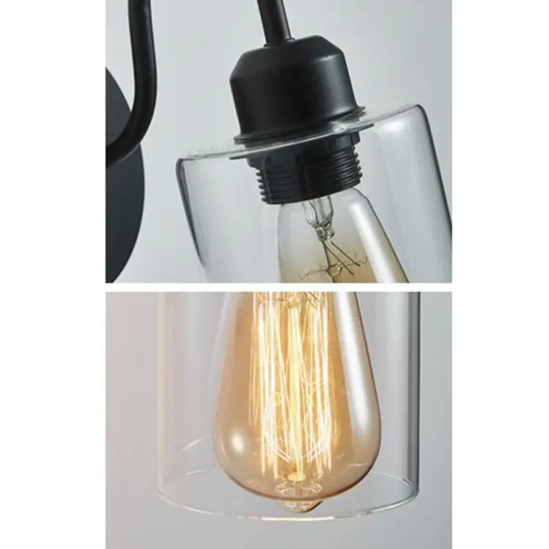 Marit RetroLEDWallLampBlack Homeko6