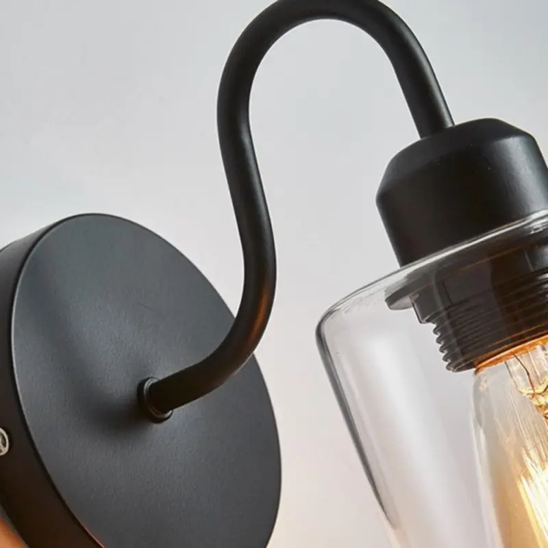 Marit RetroLEDWallLampBlack Homeko7