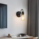Marit RetroLEDWallLampBlack Homeko8