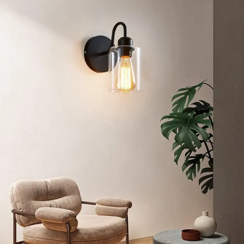Marit RetroLEDWallLampBlack Homeko9