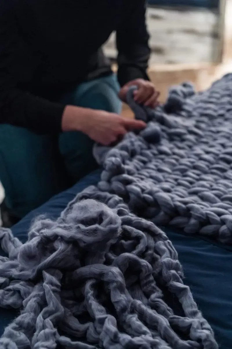Marnies Knitted Throw