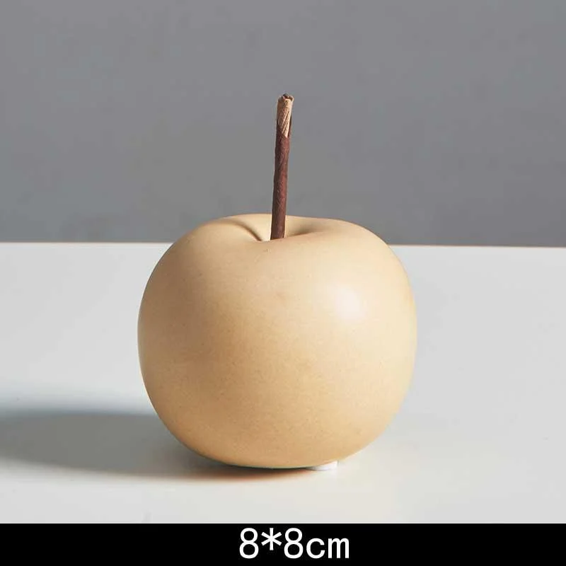 Matte Ceramic Apple Ornaments -