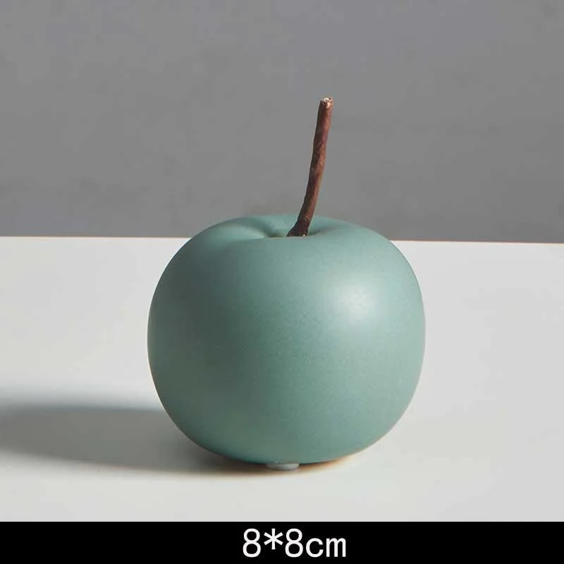 Matte Ceramic Apple Ornaments -