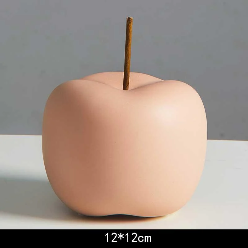 Matte Ceramic Apple Ornaments -