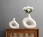 Matte Ceramic Hollow Vase For Pampas