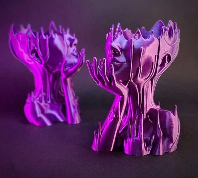 Maximalist Resin Melted Medusa Goddess Head Planter -