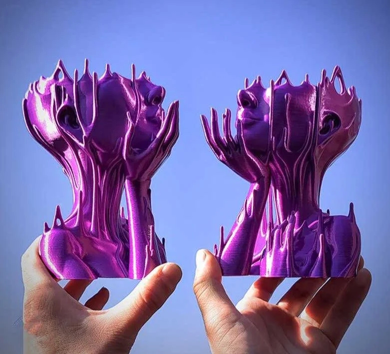 Maximalist Resin Melted Medusa Goddess Head Planter -