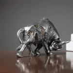 Mechanical Style Bull Statue