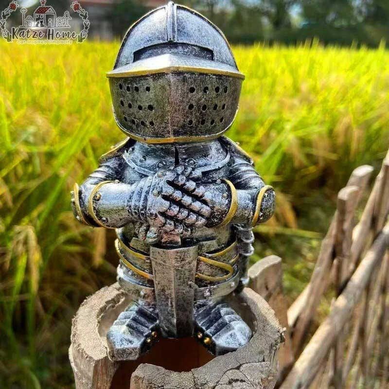 Medieval War Resin Swordsman Knight Statues -