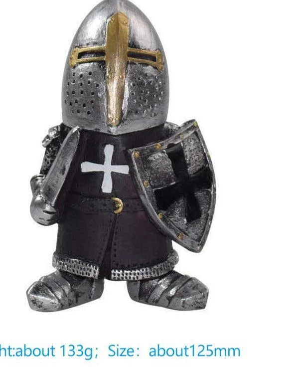 Medieval War Resin Swordsman Knight Statues -