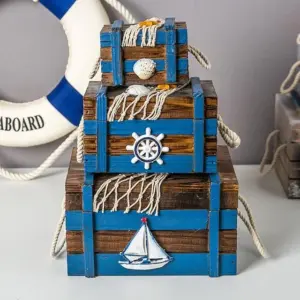 Mediterranean Wooden Storage Box